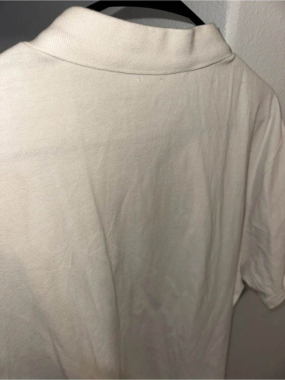 Ralph Lauren White Polo with Navy Pony Embroidery